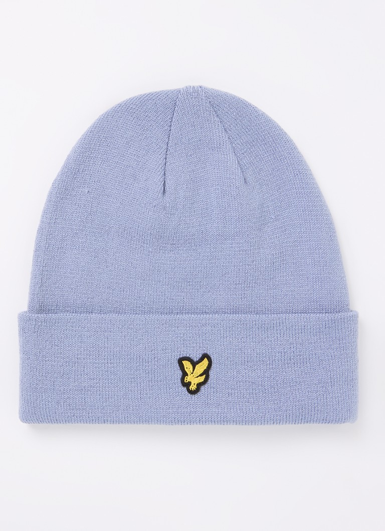 Lyle & Scott Fine knit beanie with logo embroidery