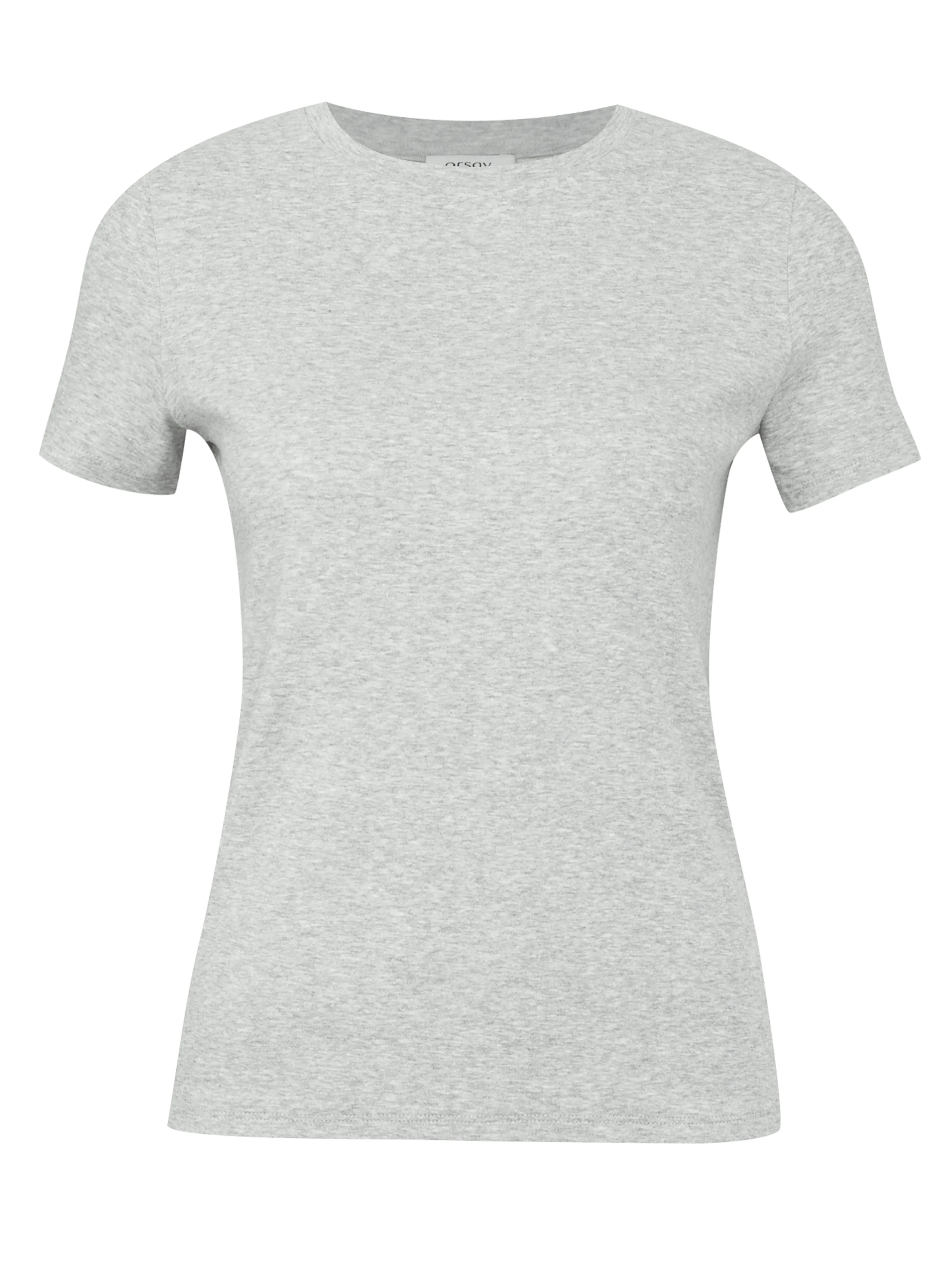 Hellgraues Damen-Kurzarm-T-Shirt ORSAY