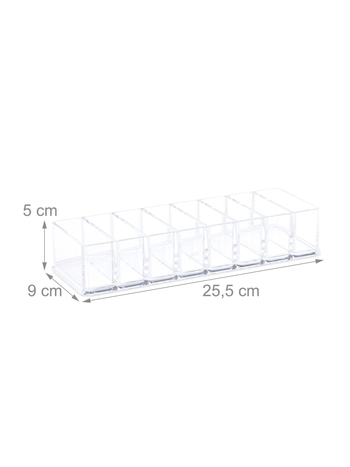 relaxdays Make Up Organizer in Transparent - (B)25,5 x (H)5 x (T)9 cm günstig kaufen onesize