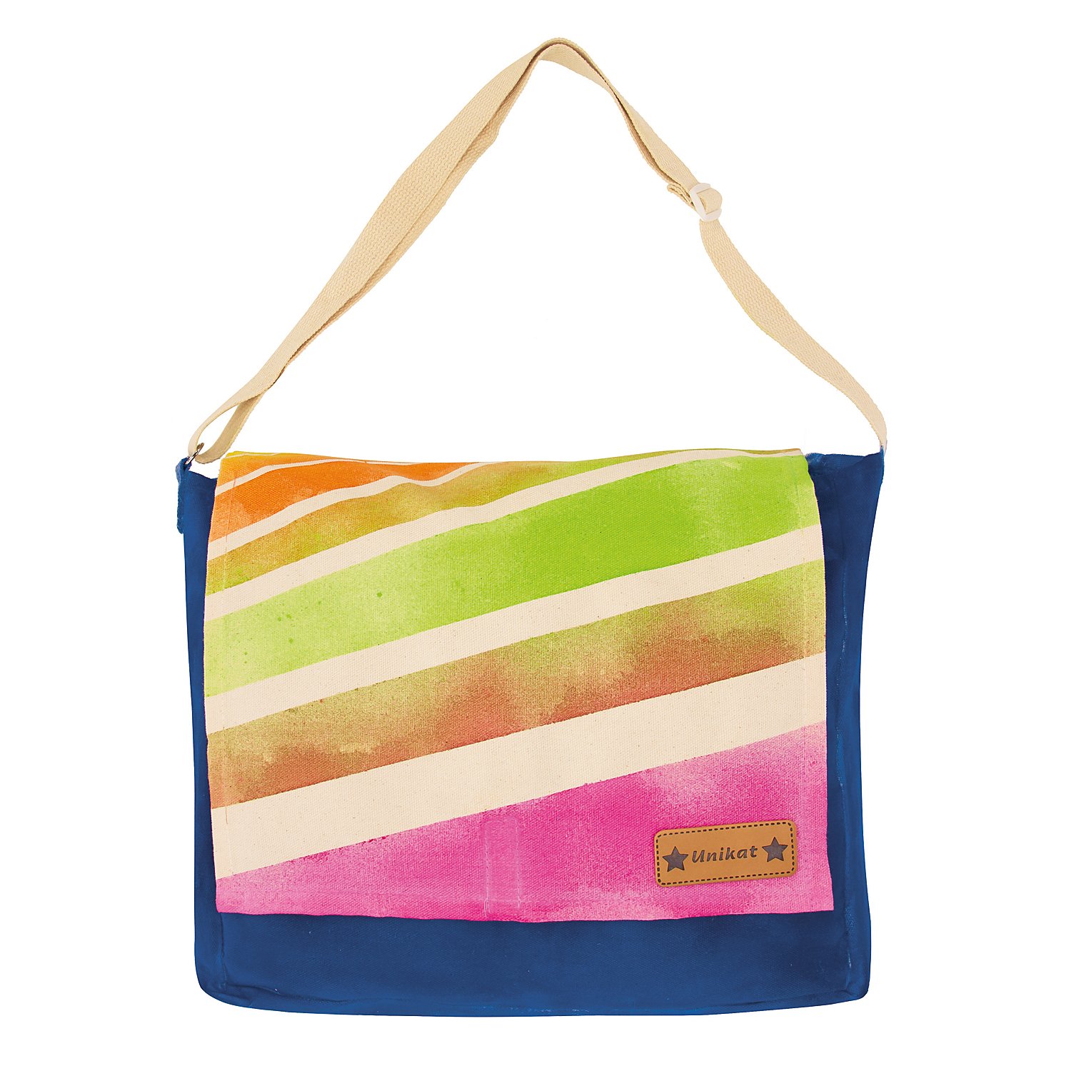 Schultertasche, natur, 37 x 32 x 9 cm