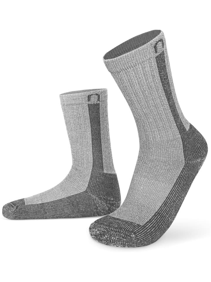 normani 2 Paar Merino Wander- und Arbeitssocken Nowra in Grau/Dunkelgrau günstig kaufen