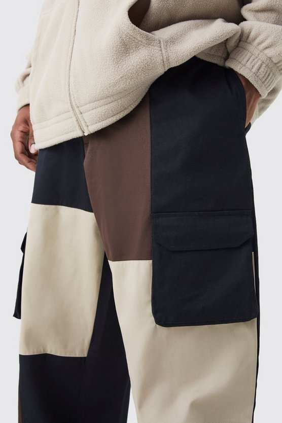 Plus lockere Colorblock Cargo-Hose
