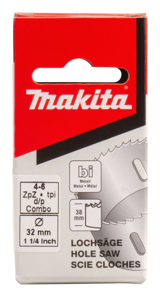 Makita Tilbehør P-34986 Hulsav 32 mm HSS Bimetal Hvid