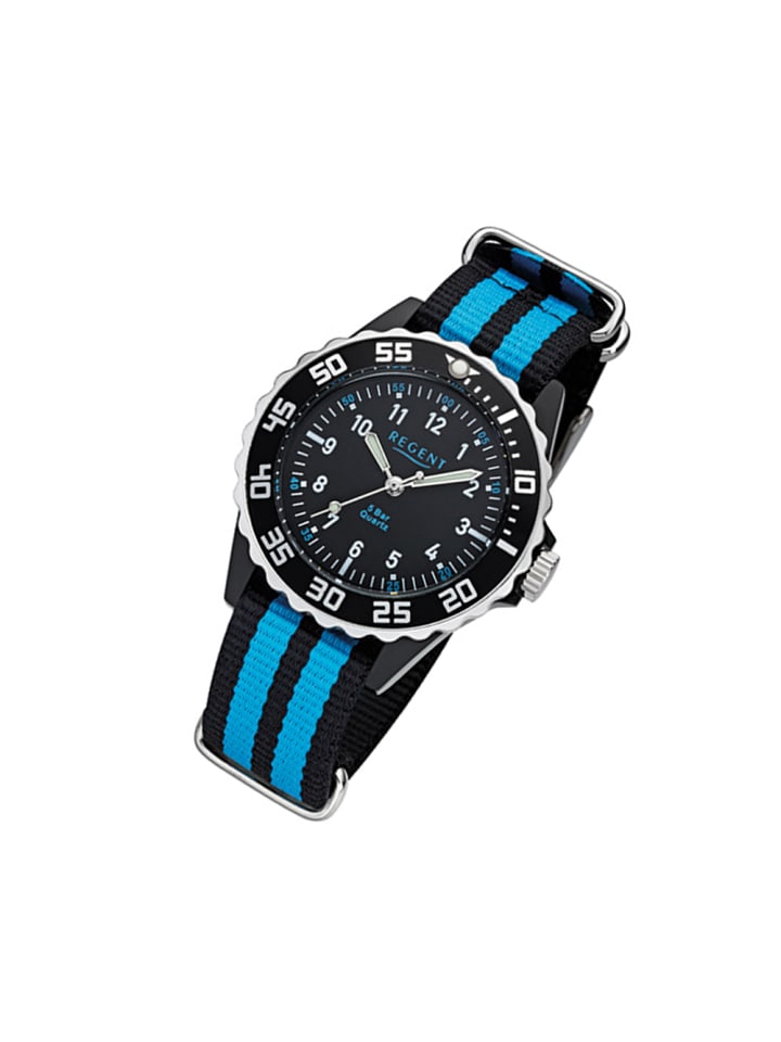 Regent Analog-Armbanduhr Regent Kinderuhren schwarz, blau mittel (ca. 33mm) günstig kaufen onesize