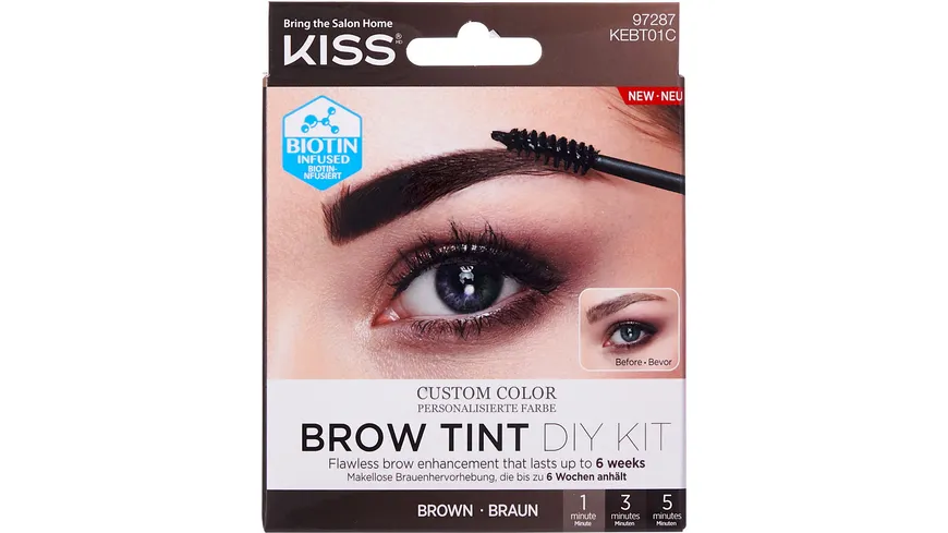 KISS Brow Tint Kit, Augenbrauenfarbe 20 ml KEBT01C - Brown