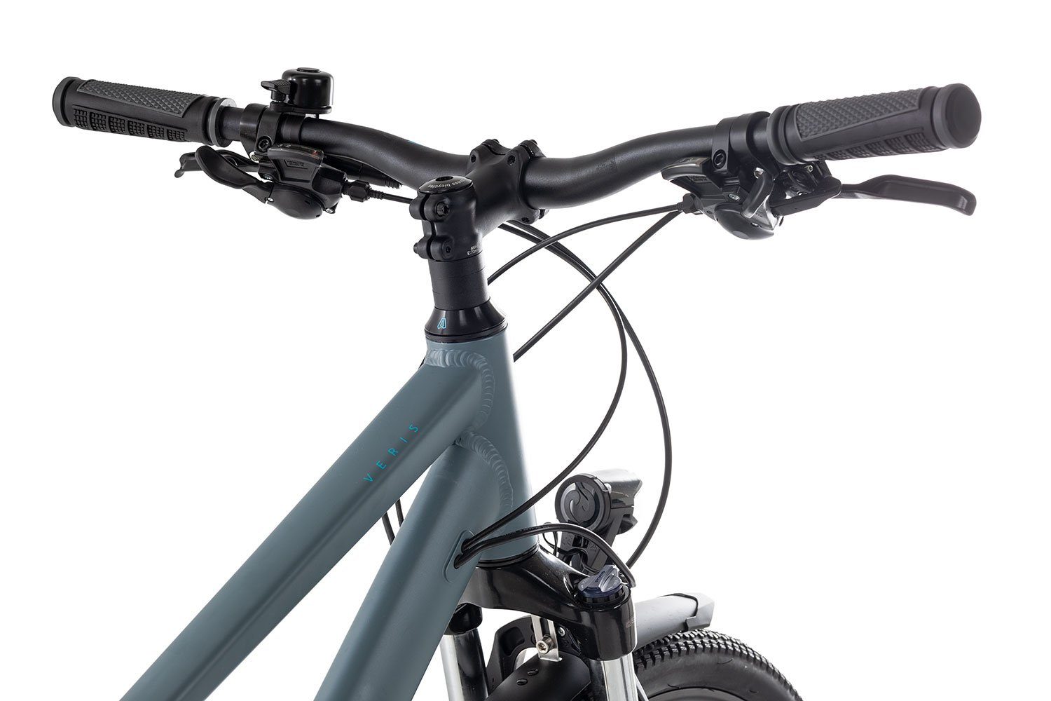 Axess Crossrad VERIS STREET Trapez 2022, 27 Gang Shimano Alivio RD-M3100-9 Schaltwerk, Kettenschaltung, Crossbike schwarz/grau
