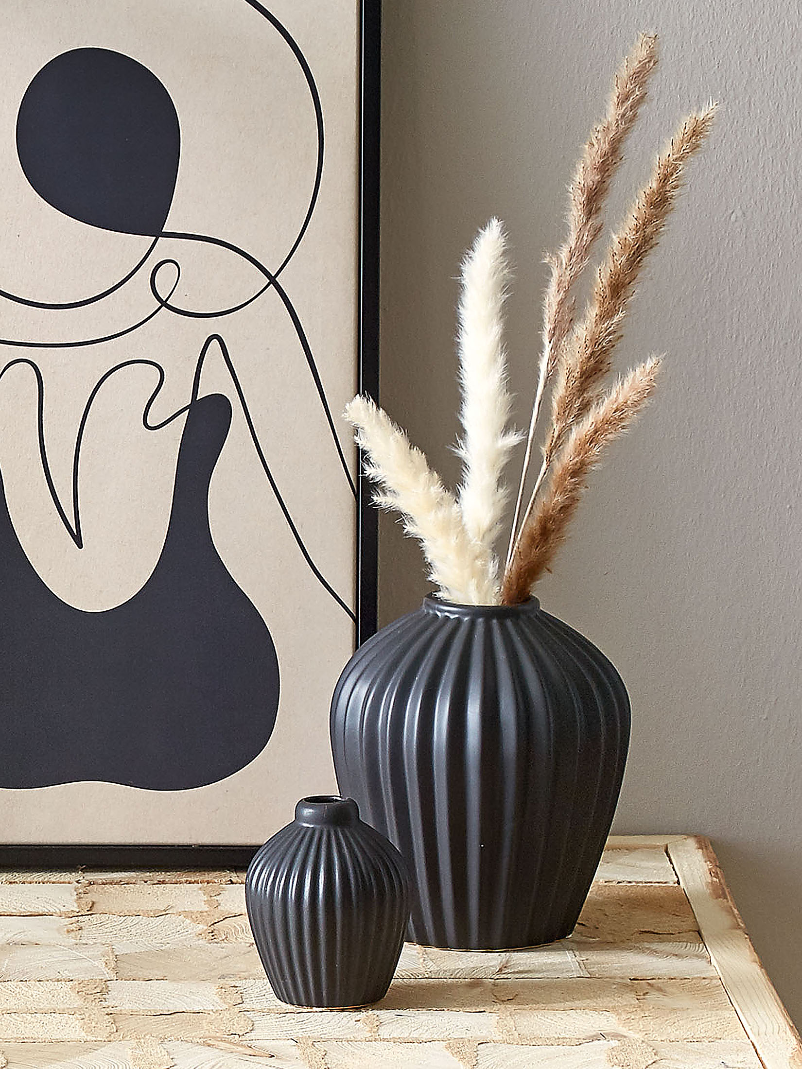 Kanton Deko-Vase, Schwarz
