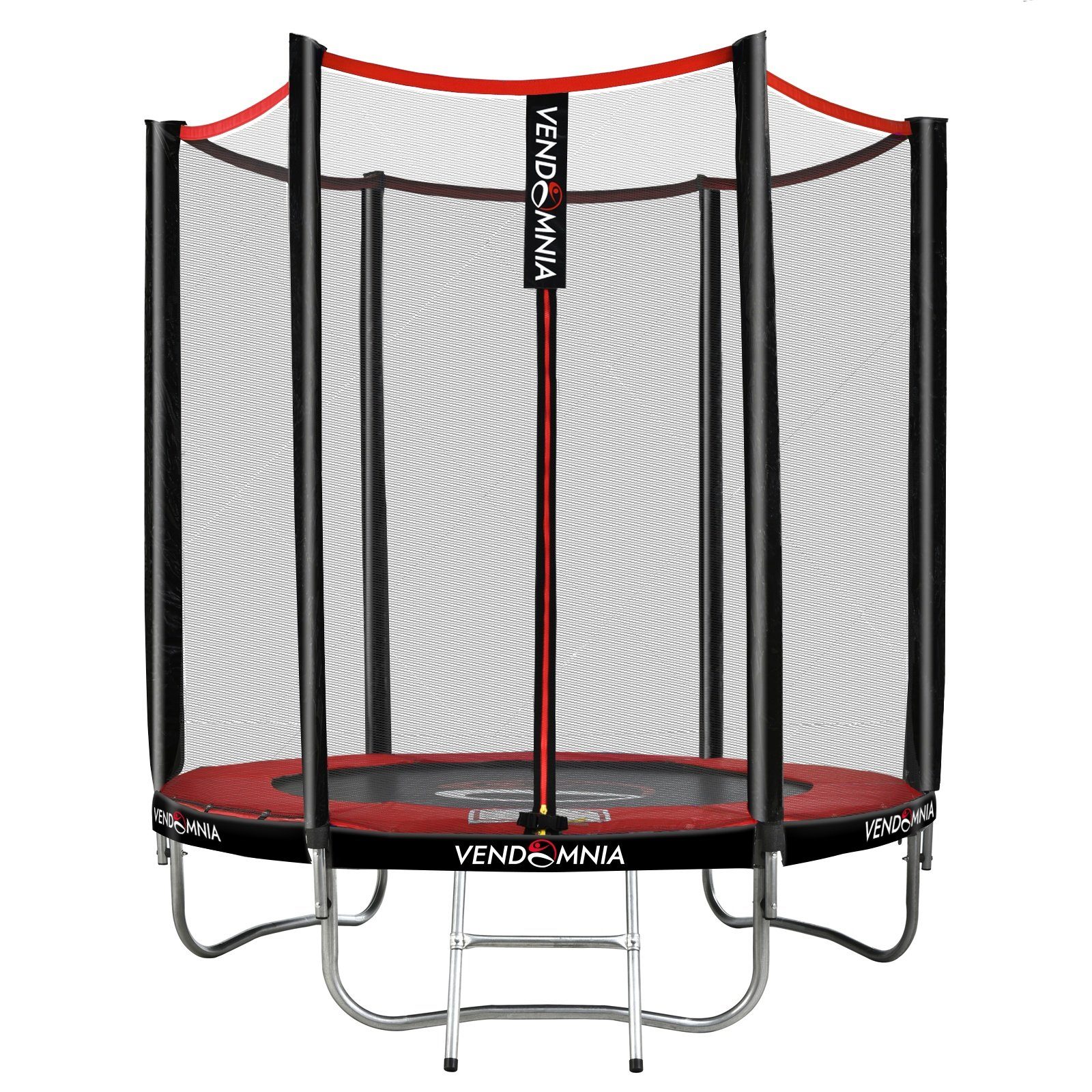 VENDOMNIA Fitnesstrampolin Gartentrampoline mit Sicherheitsnetz, Leiter, Randabdeckung, (Outdoor und Indoor Gartentrampolin mit Zubehör, Fitness Trampoline), 180 cm, Farbwahl