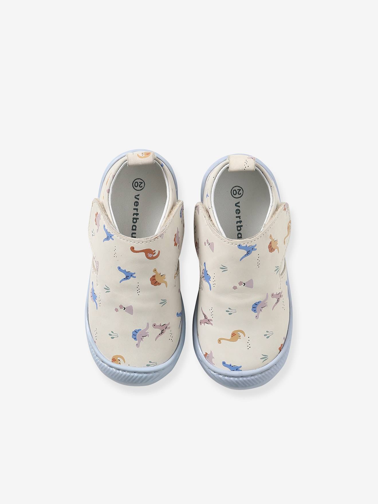 Vertbaudet Baby Hausschuhe mit Klettverschluss - graublau