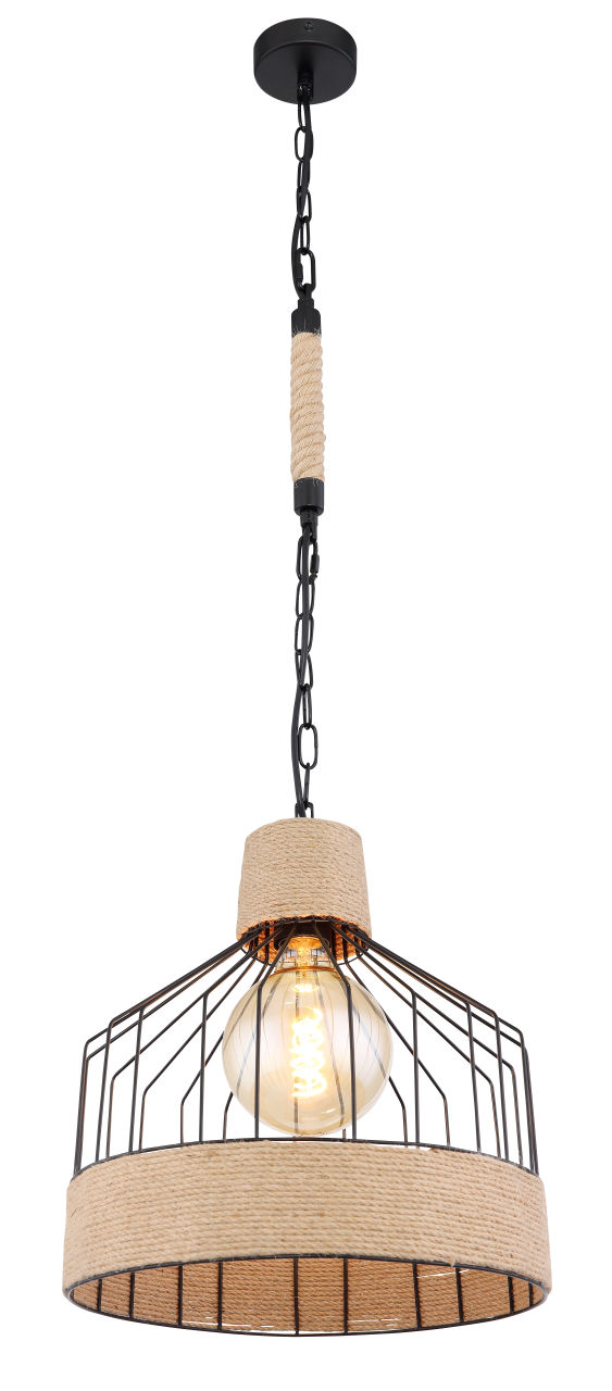 Globo Lighting - HALIA - Hängeleuchte Metall schwarz matt, 1x E27