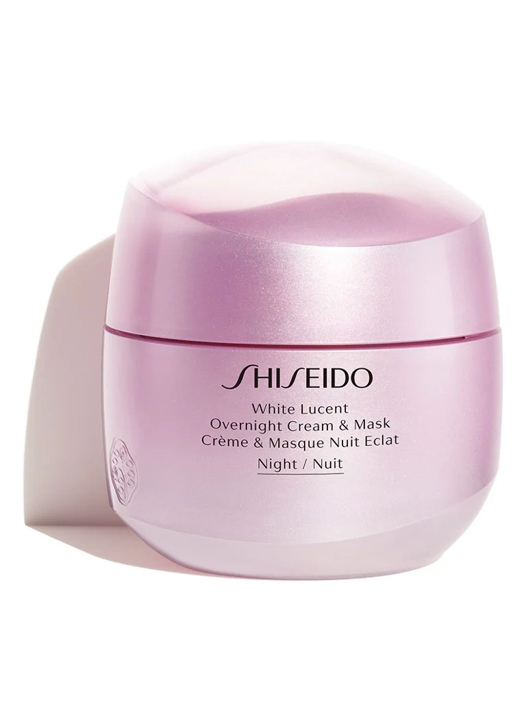 „Shiseido White Lucent Overnight Cream & Mask“ – pigmentaciją koreguojantis naktinis kremas ir kaukė.