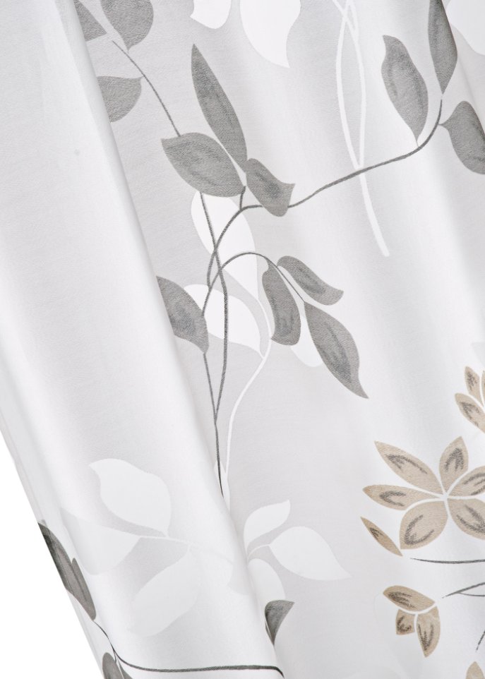 Ausbrenner Gardine mit Blätterdruck (1er Pack)