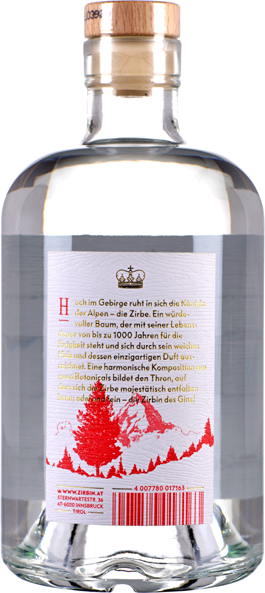 Zirbin Gin mit Zirbe 0,7 Liter
