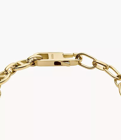 Fossil Gliederarmband Heritage Legacy Charm Edelstahl goldfarben