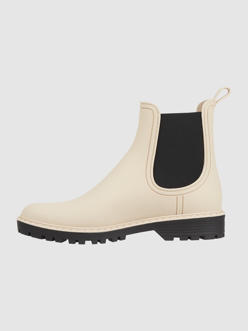 Chelsea Boots aus Gummi in offwhite