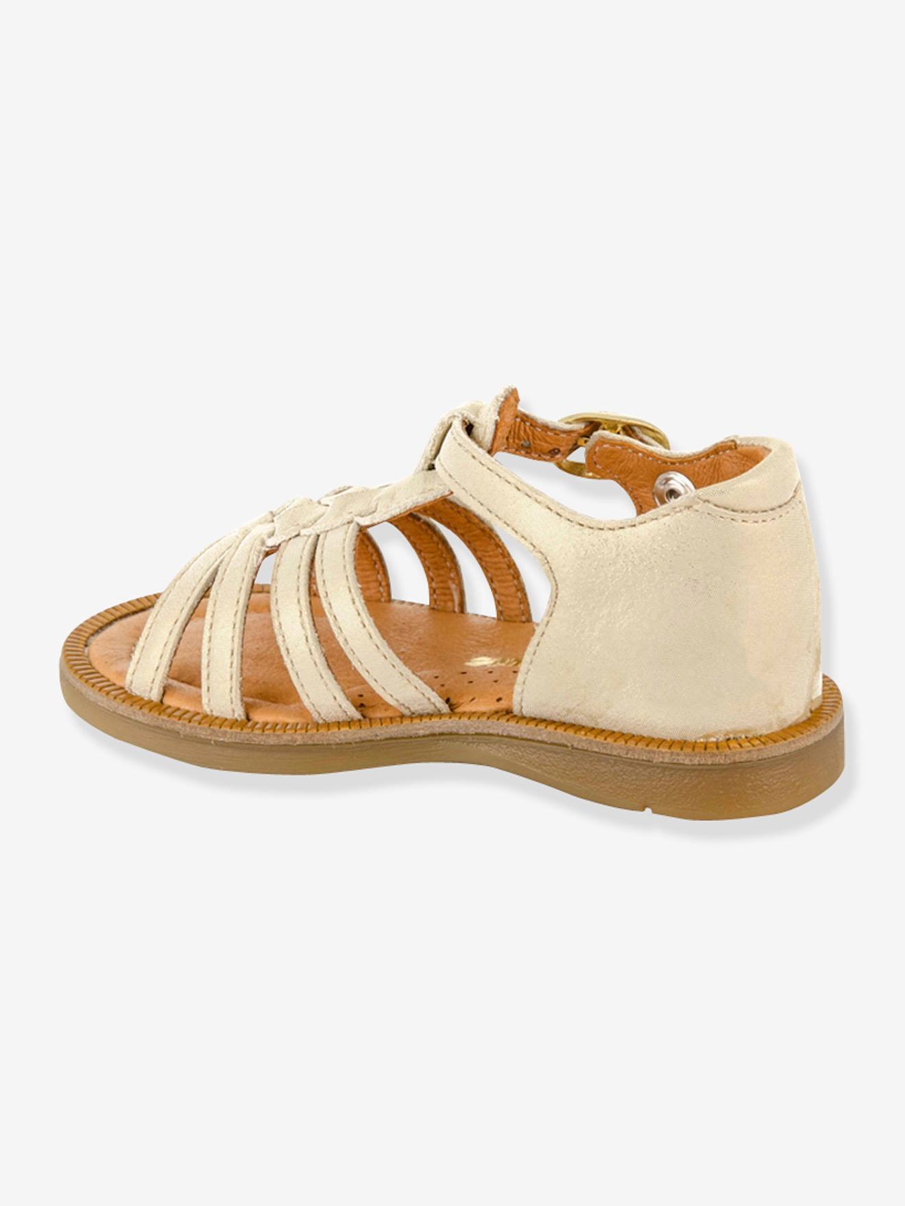 Sandales cuir bébé fille Tourbillon Babybotte® or