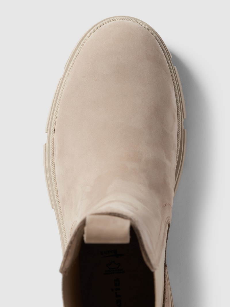 Stiefel aus Leder Modell 'CHELSEA' in beige