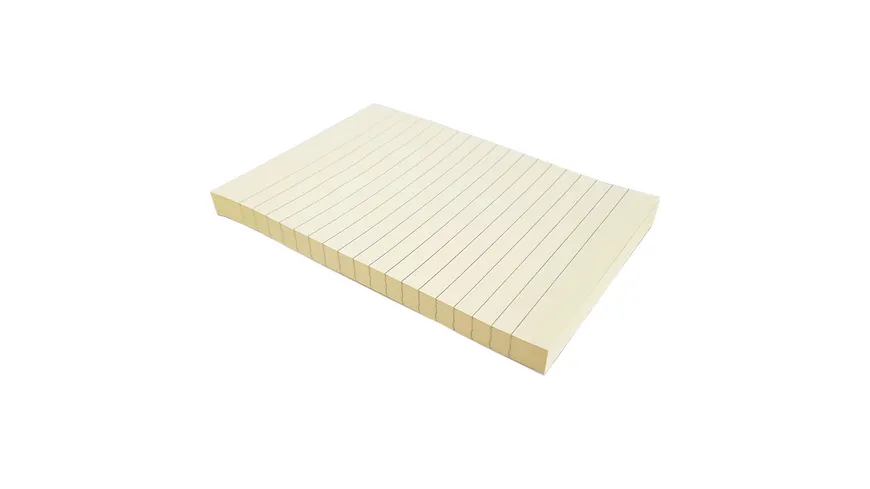 PAPERZONE Haftnotizen liniert gelb 105 x 148mm 100 Blatt
