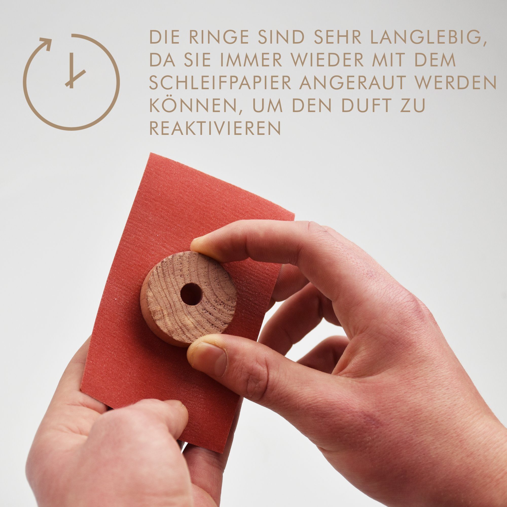 Quertee Kleiderbügel 30 Zedernholzringe Mottenschutz Schutz Kleidermotten Kleiderschrank, (30-tlg)
