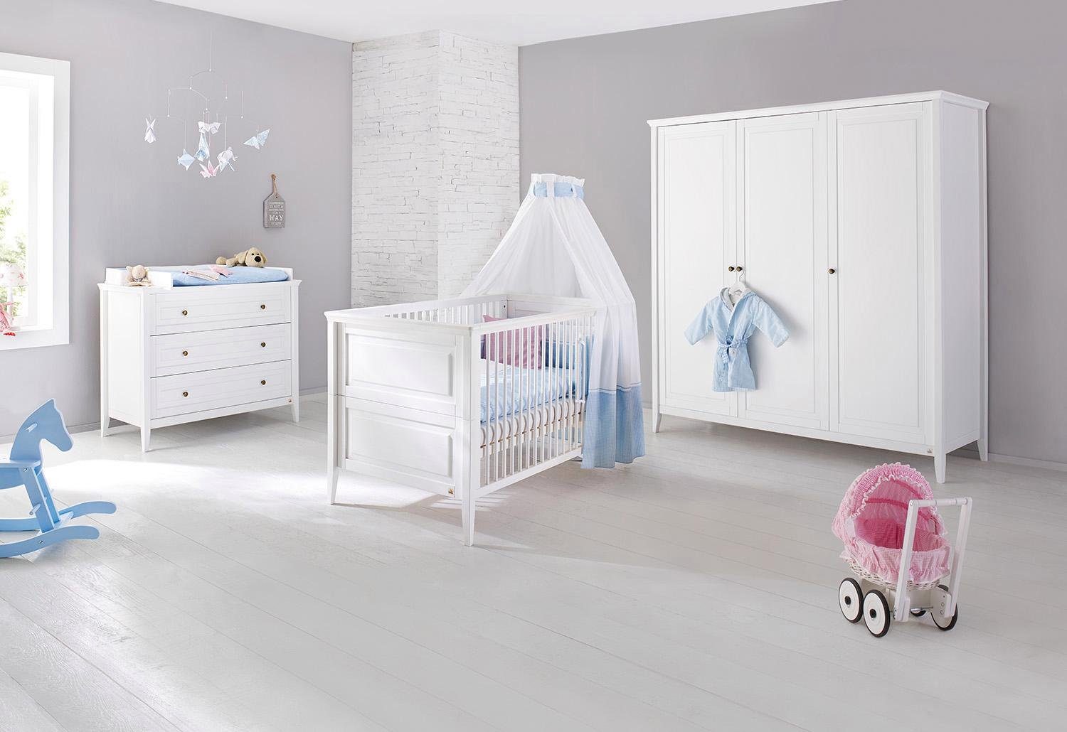 Pinolino® Kinderkleiderschrank Smilla 3-türig, groß; Made in Europe