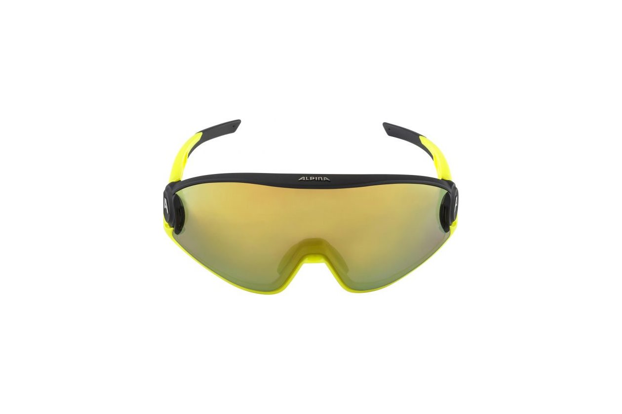 Alpina 5W1NG Q black neon yellow matt / yellow mirror lens