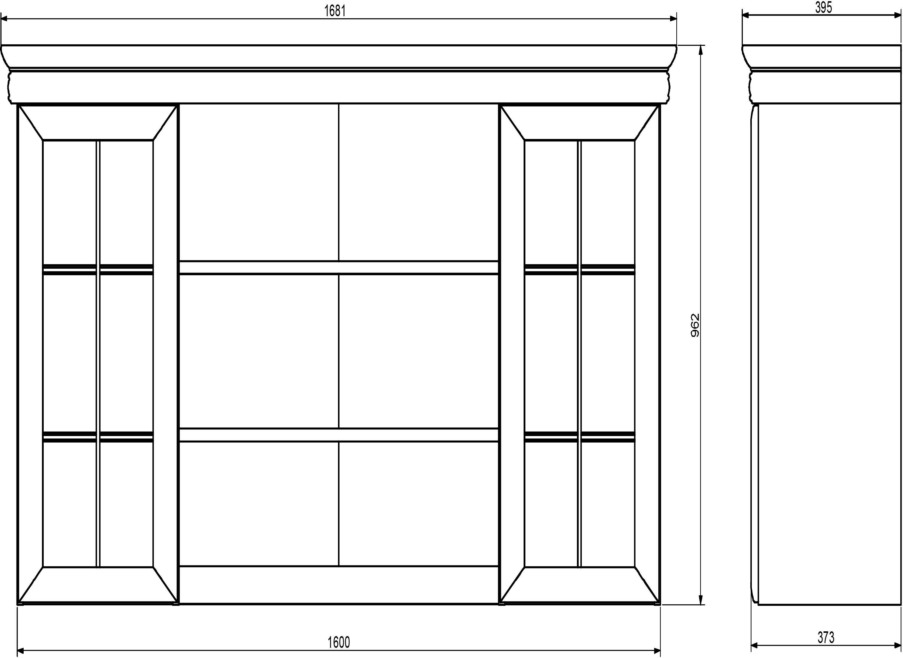 Home affaire Buffet Royal Breite ca. 168 cm