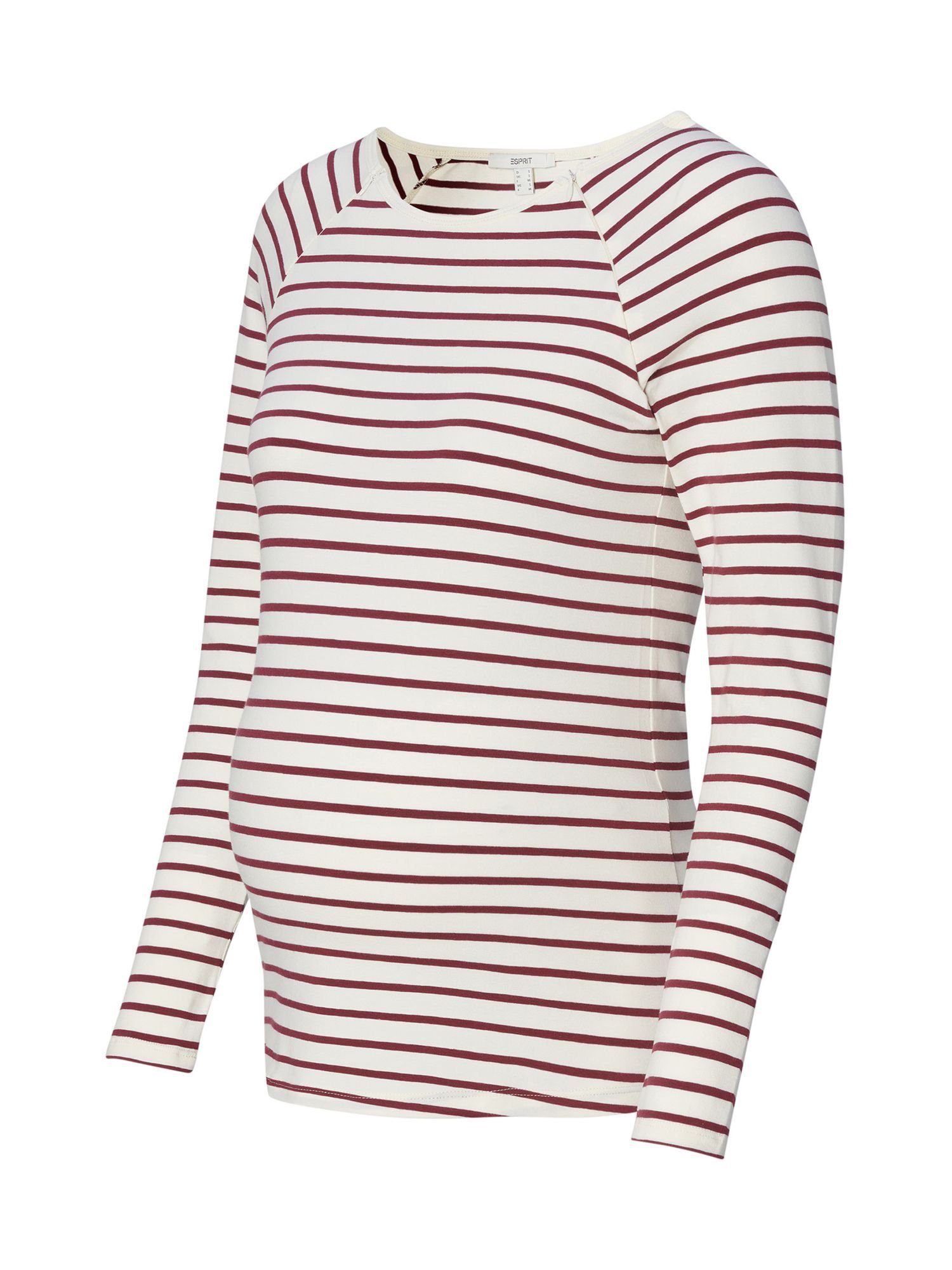 ESPRIT maternity Umstandsshirt Gestreiftes Longsleeve mit Stillfunktion