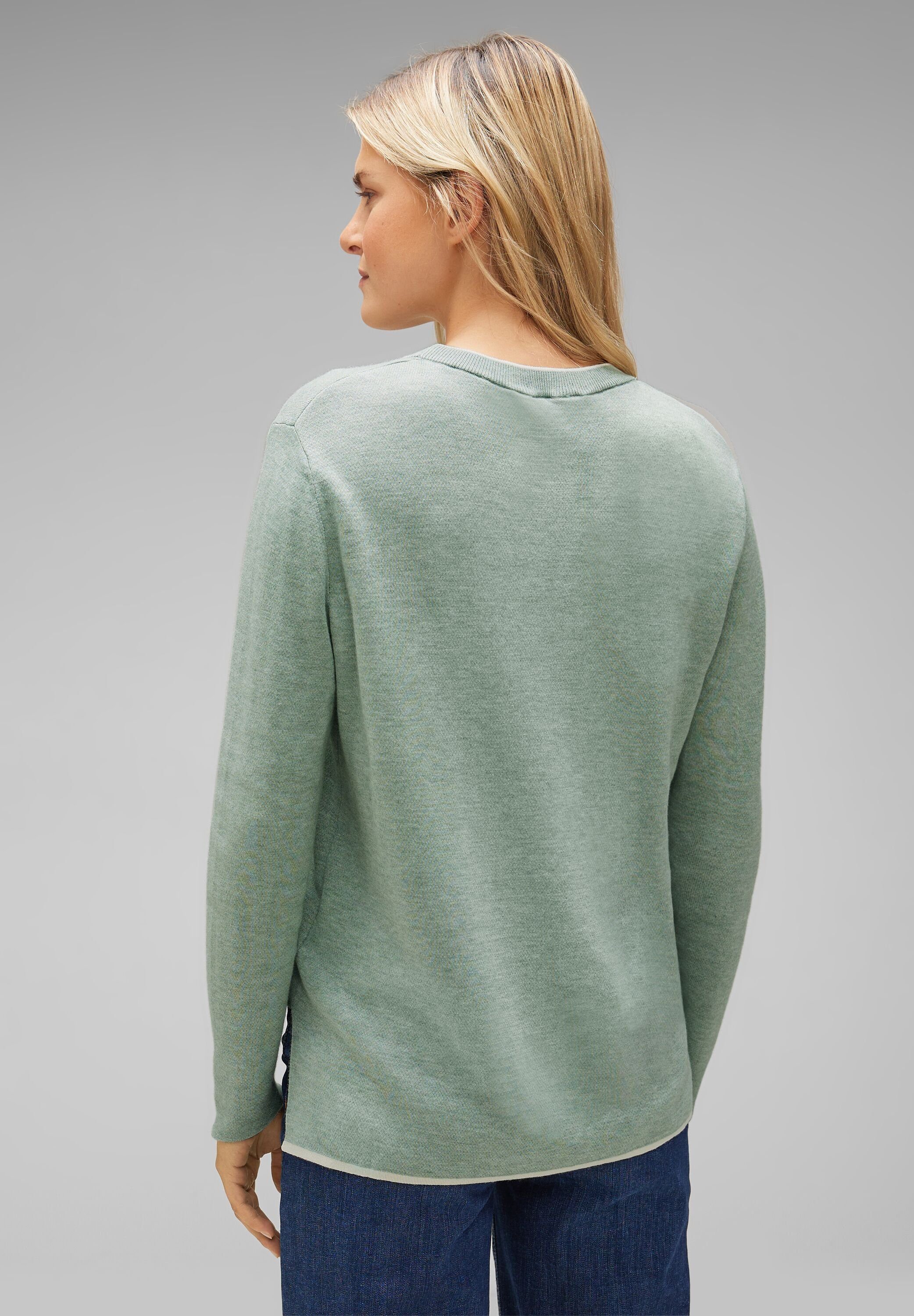 STREET ONE Strickpullover in Doubleface-Optik