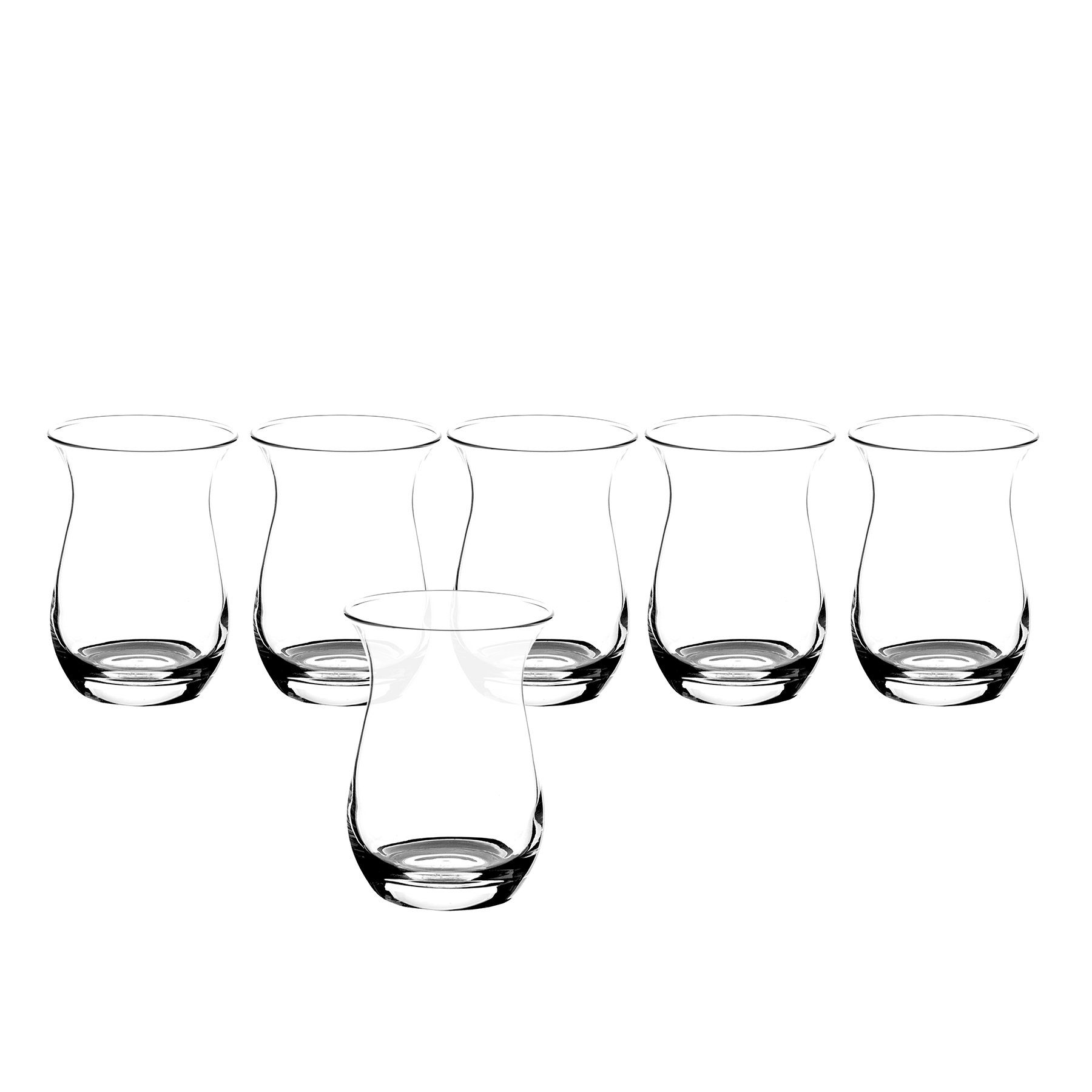 Pasabahce Teeglas 6er Set Türkische Teegläser 175ml Cay Gläser Chai Tee, Glas