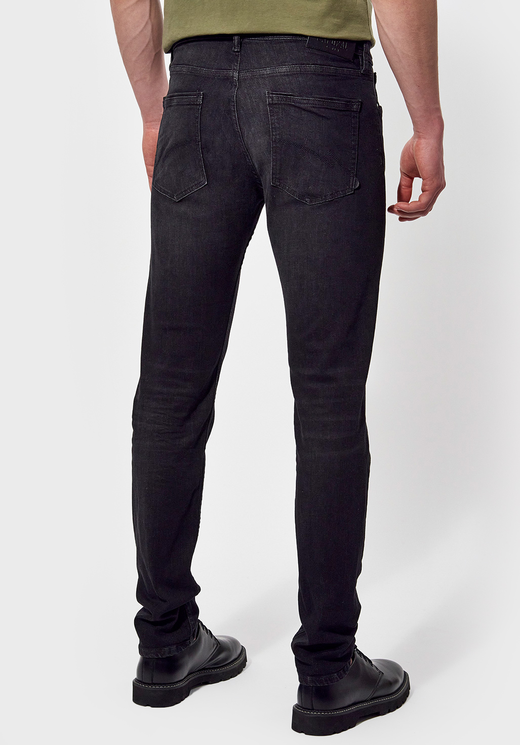 DARKK  Jean slim  Homme noir délavé
