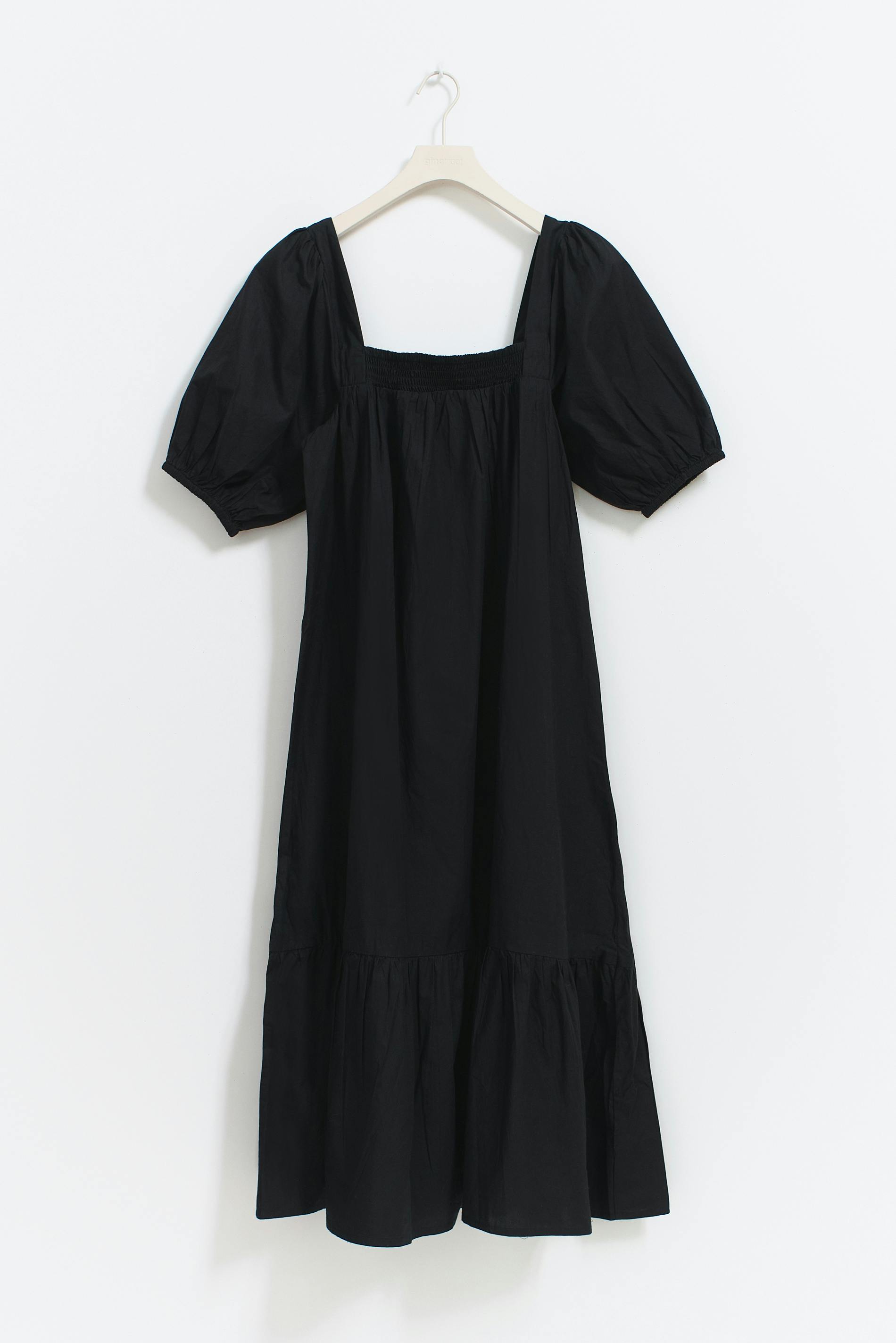 Puff sleeve midi dress