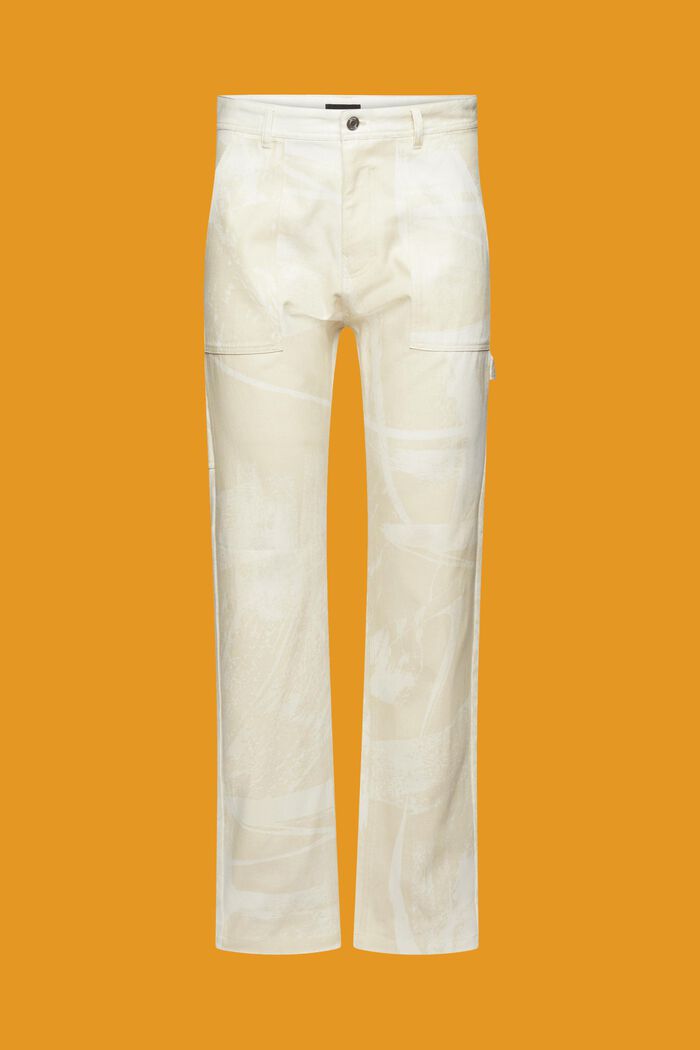 Gemusterte Cargohose mit geradem Bein