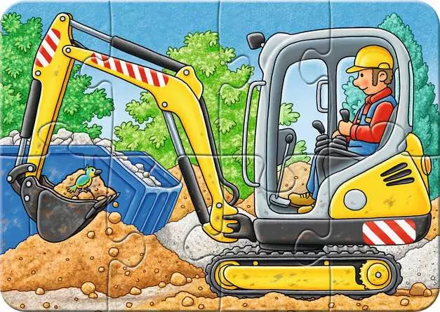 Kinderpuzzle ab 2 Jahren - Bei der Arbeit - 2 + 4 + 6 + 8 Teile