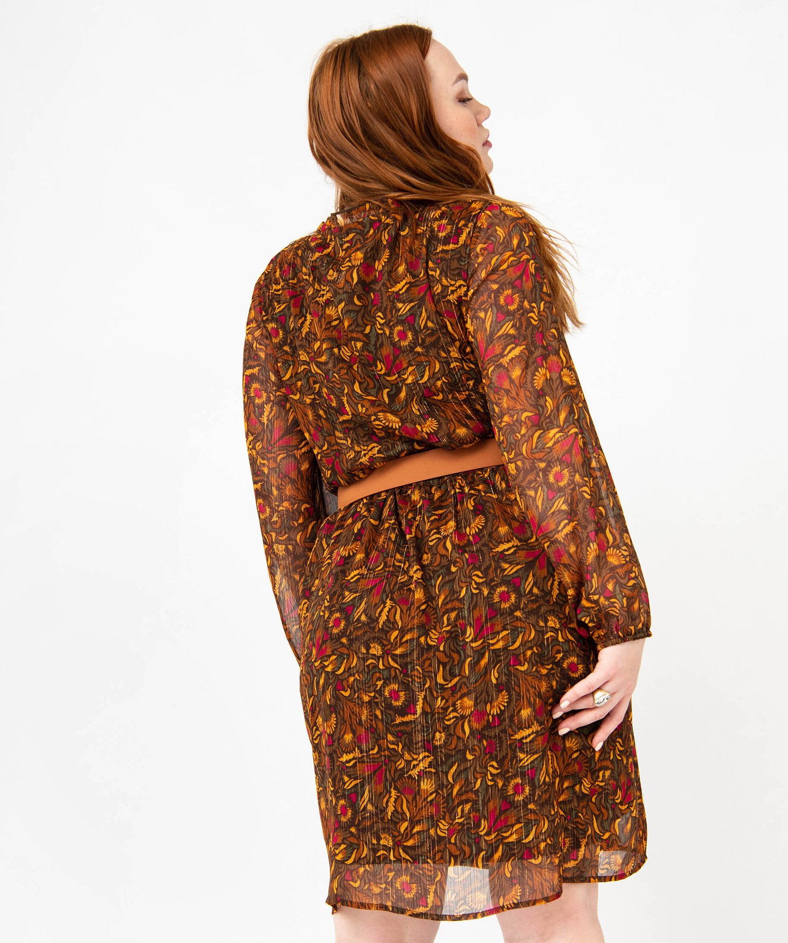 Robe en voile imprimé femme grande taille imprime | GEMO