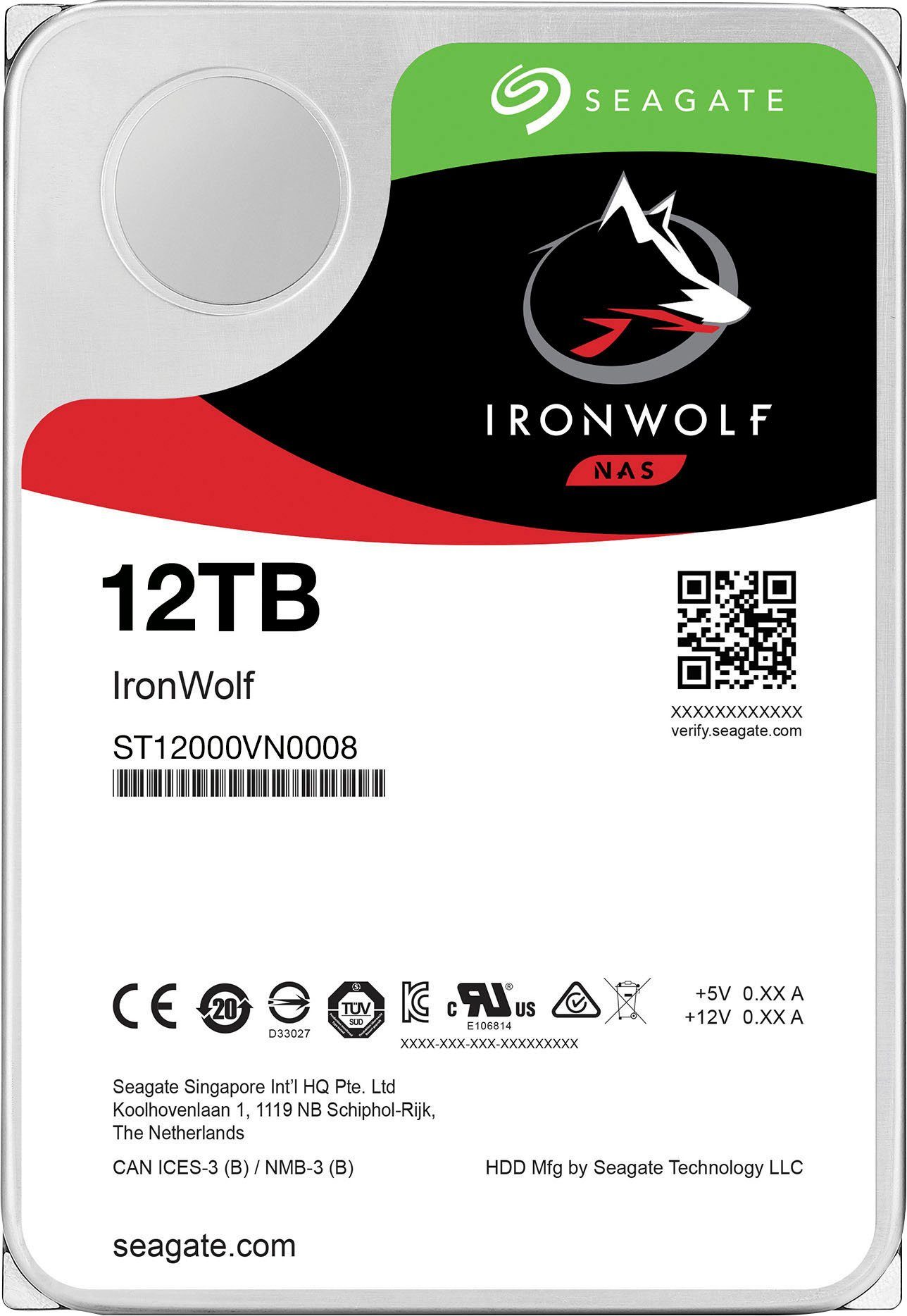Seagate IronWolf HDD-NAS-Festplatte (12 TB) 3,5