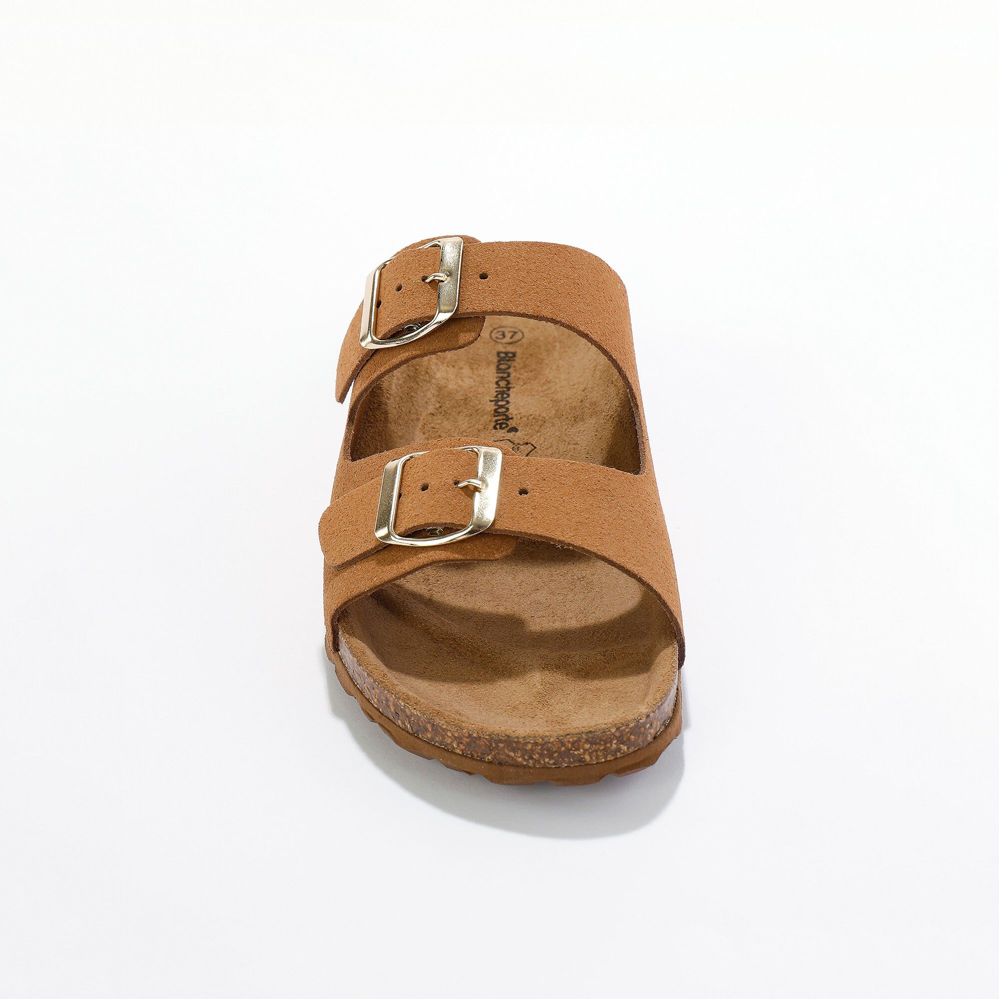 Mules croûte de cuir 2 boucles réglables