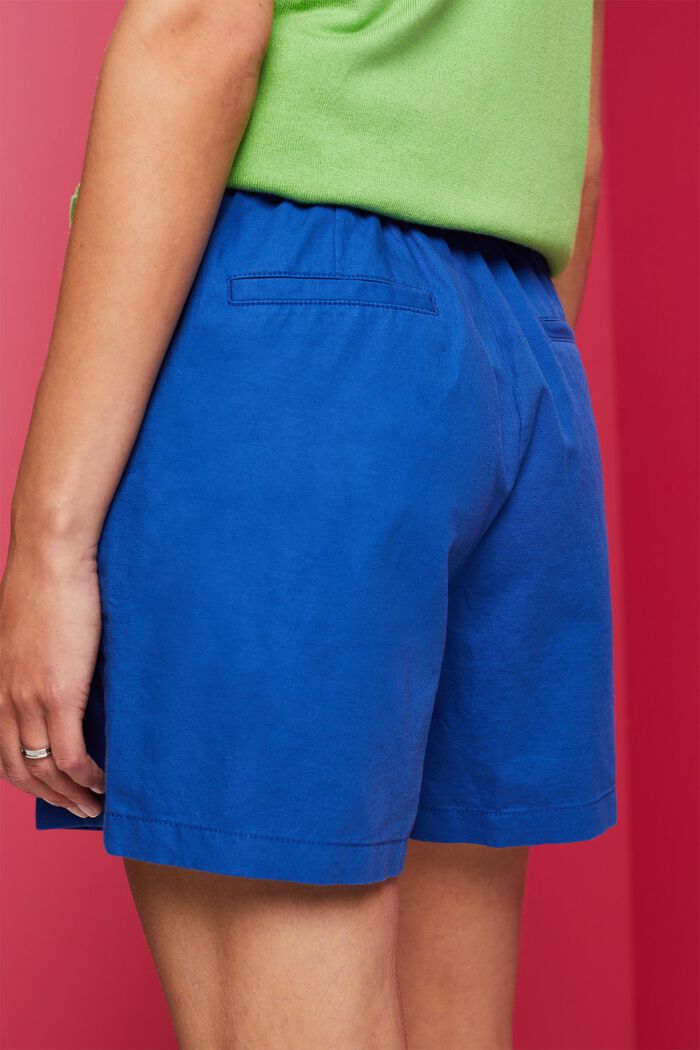 Shorts mit Bindegürtel, Baumwoll-Leinenmix