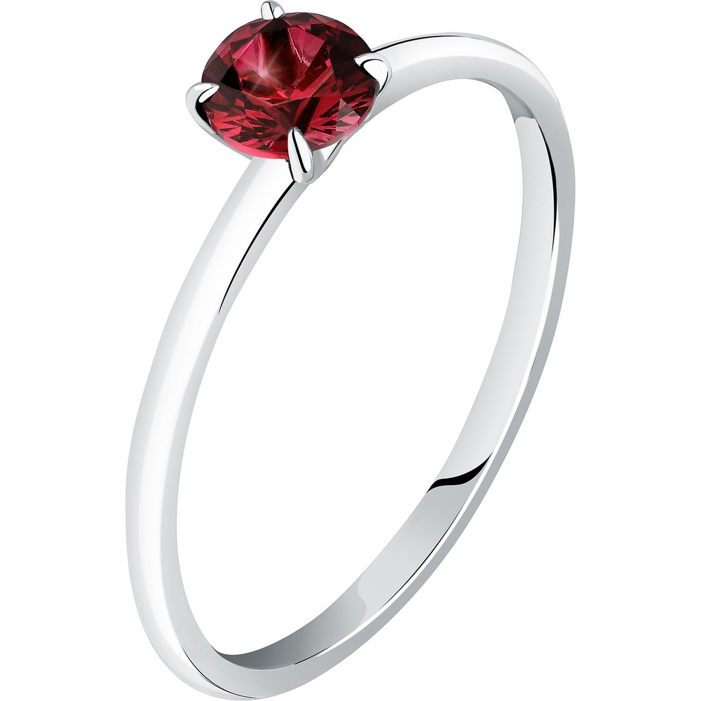Live Diamond Bague pour femme 375 Or blanc recyclé rouge Bague