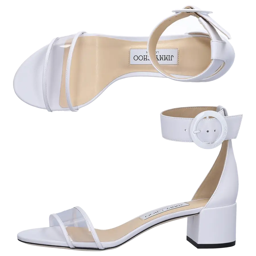 Jimmy Choo - Sandalen JAIME Nappaleder PVC weiß - weiß