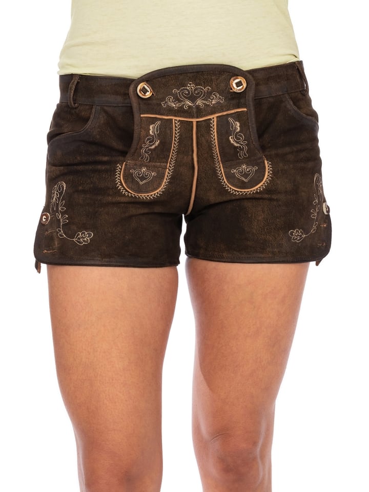 MADDOX Lederhose DALIA in dunkelbraun günstig kaufen