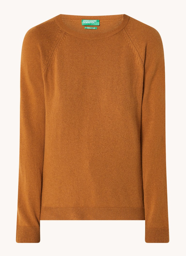 Maglione girocollo Benetton in pregiata maglia di misto cashmere