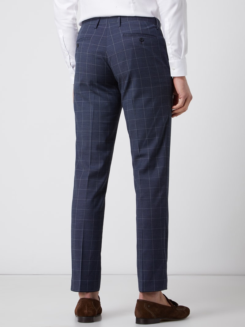 Anzughose mit Stretch-Anteil in gerader Passform in marineblau