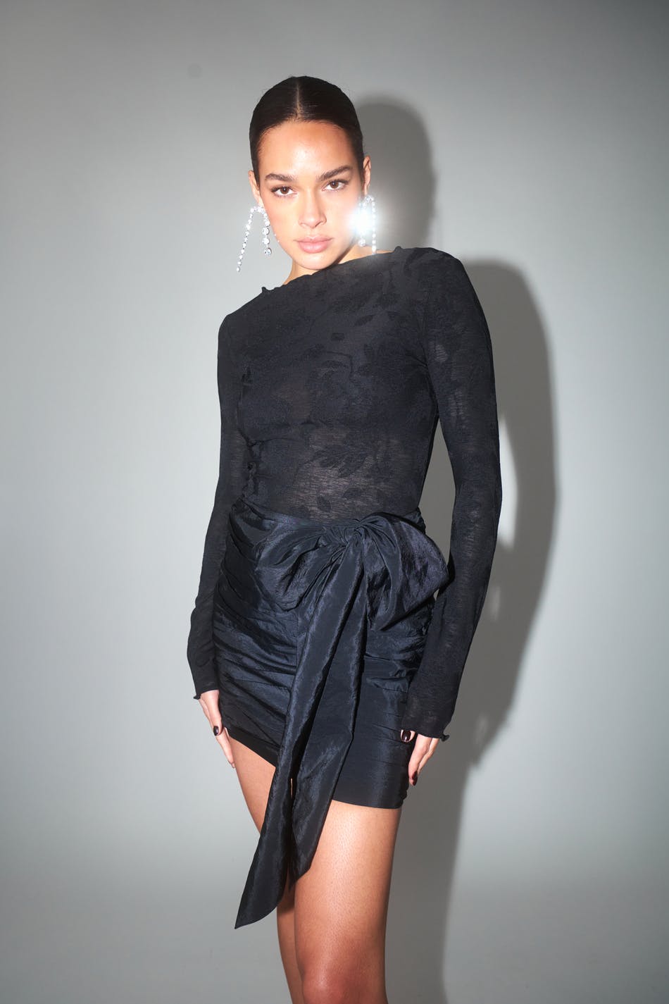 Big bow mini skirt