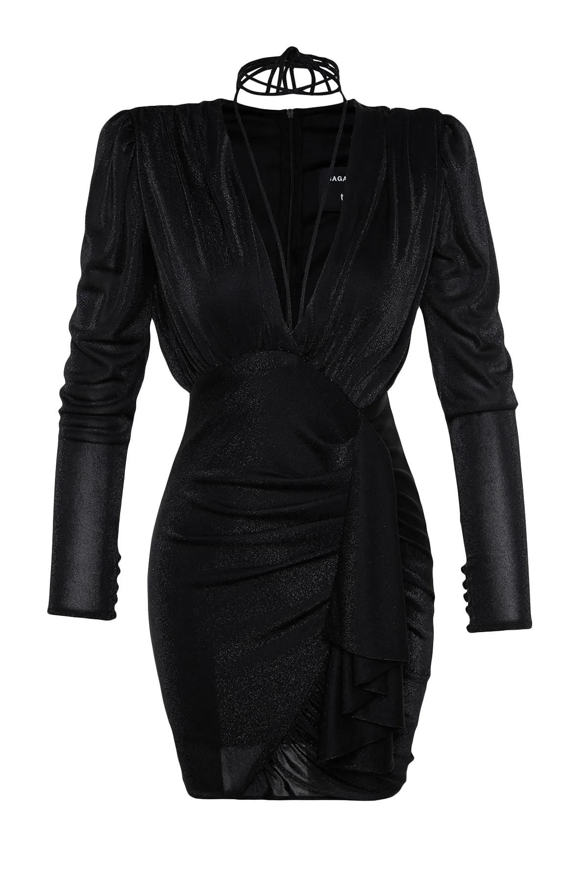Trendyol Collection  X Sagaza Studio Detailliertes Abendkleid TPRSS22EL00082