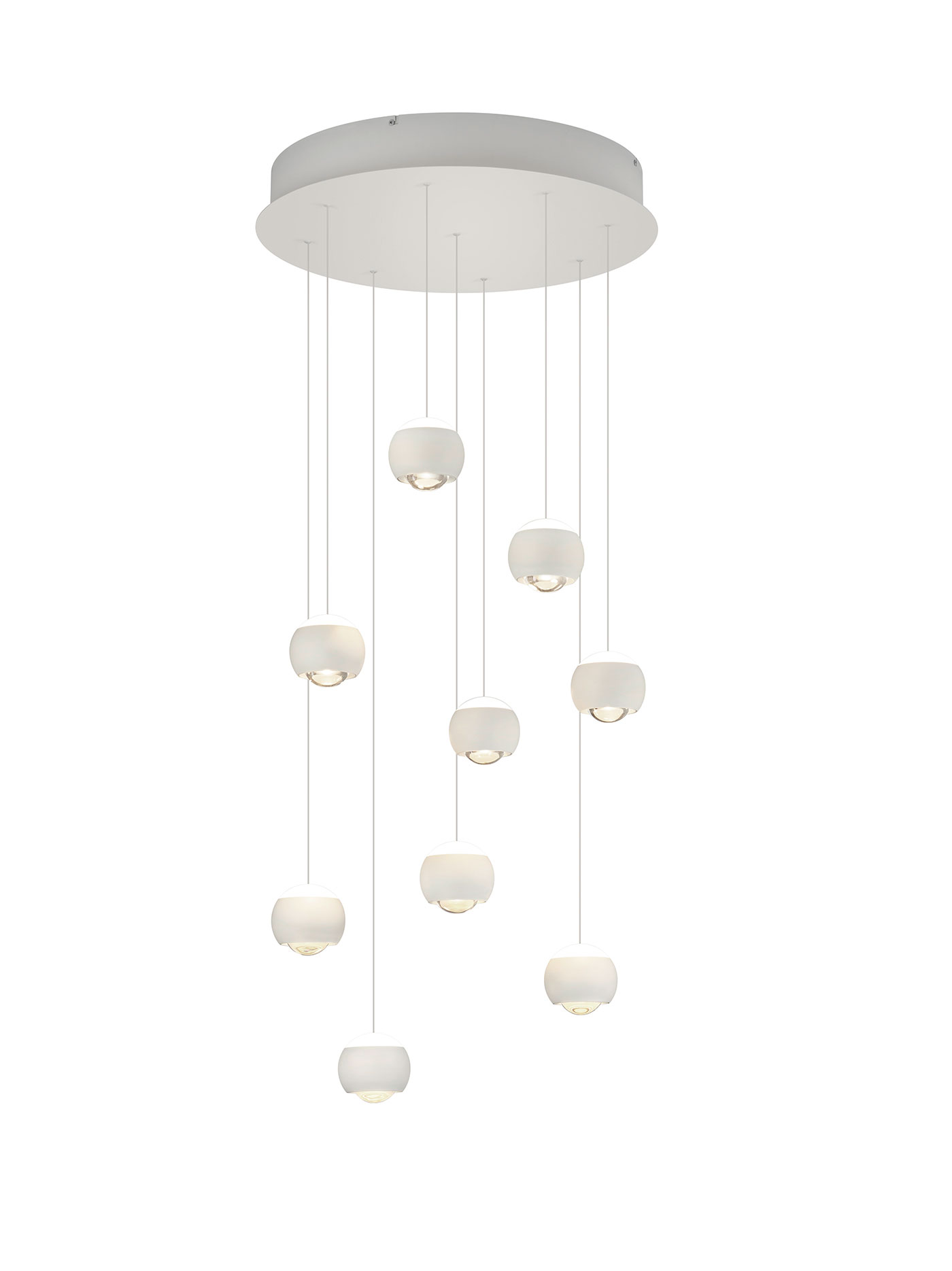 MusterringLED-Pendelleuchte 9flg
