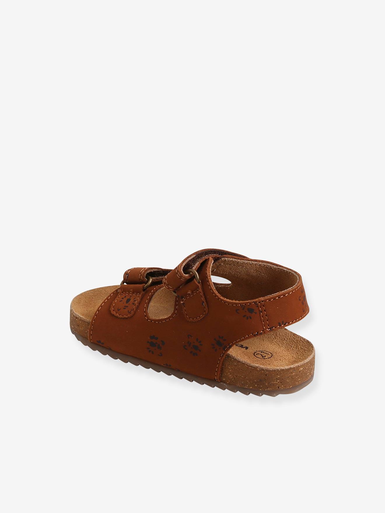 Vertbaudet Jungen Baby Klett-Sandalen - braun
