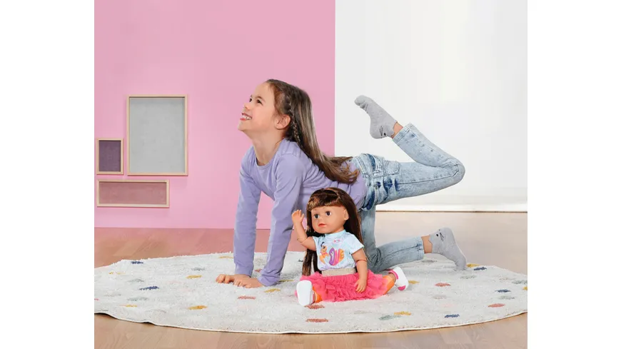 Zapf Creation - BABY born Puppe mit Haaren Sister Play & Style brunette 43cm