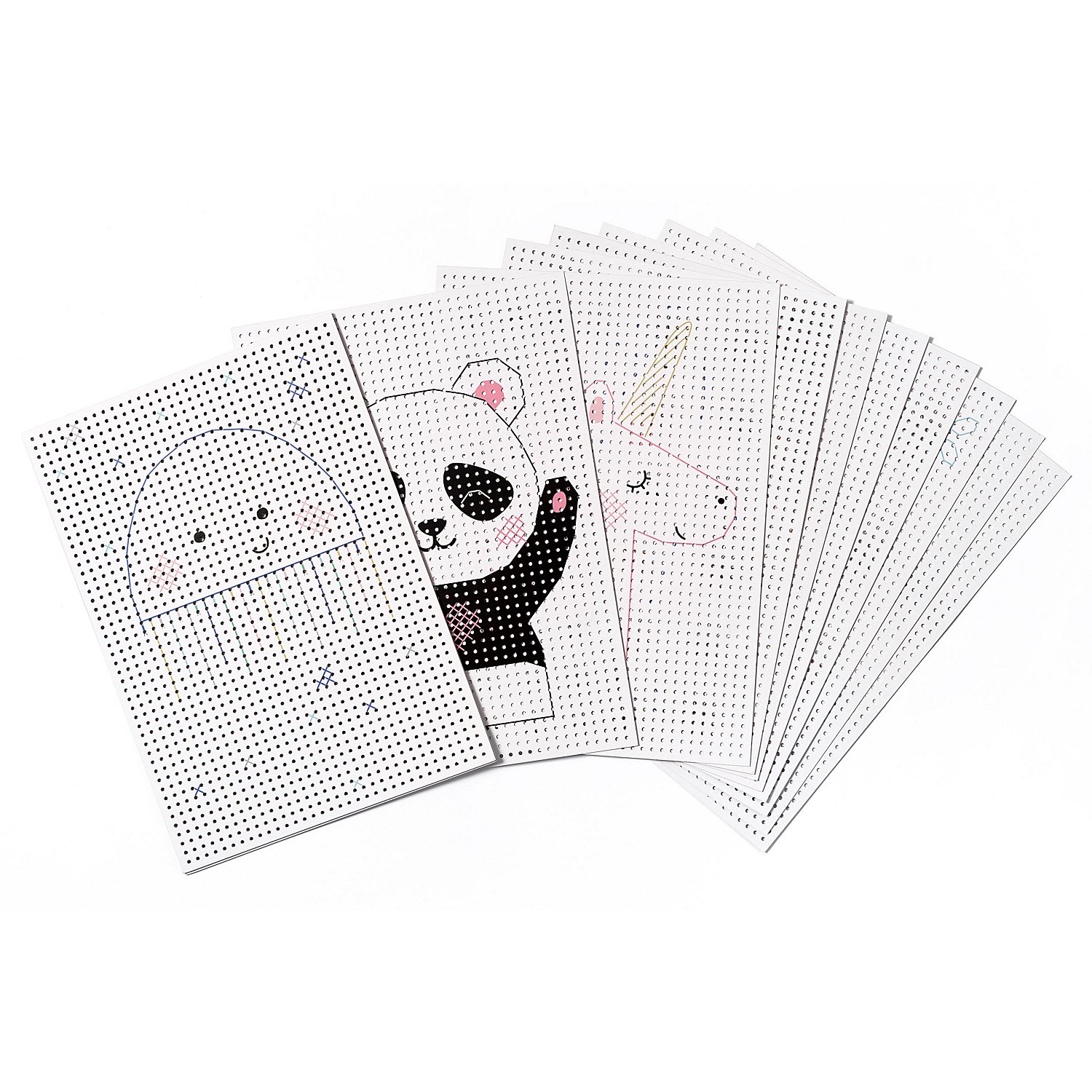 folia Stickkarton, weiß, 17,5 x 24,5 cm, 40 Blatt