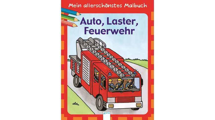 Buch - ARENA - Mein allerschönstes Malbuch - Auto, Laster, Feuerwehr