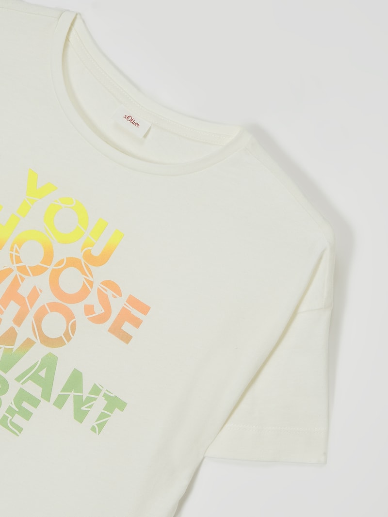 T-Shirt aus Baumwolle in offwhite